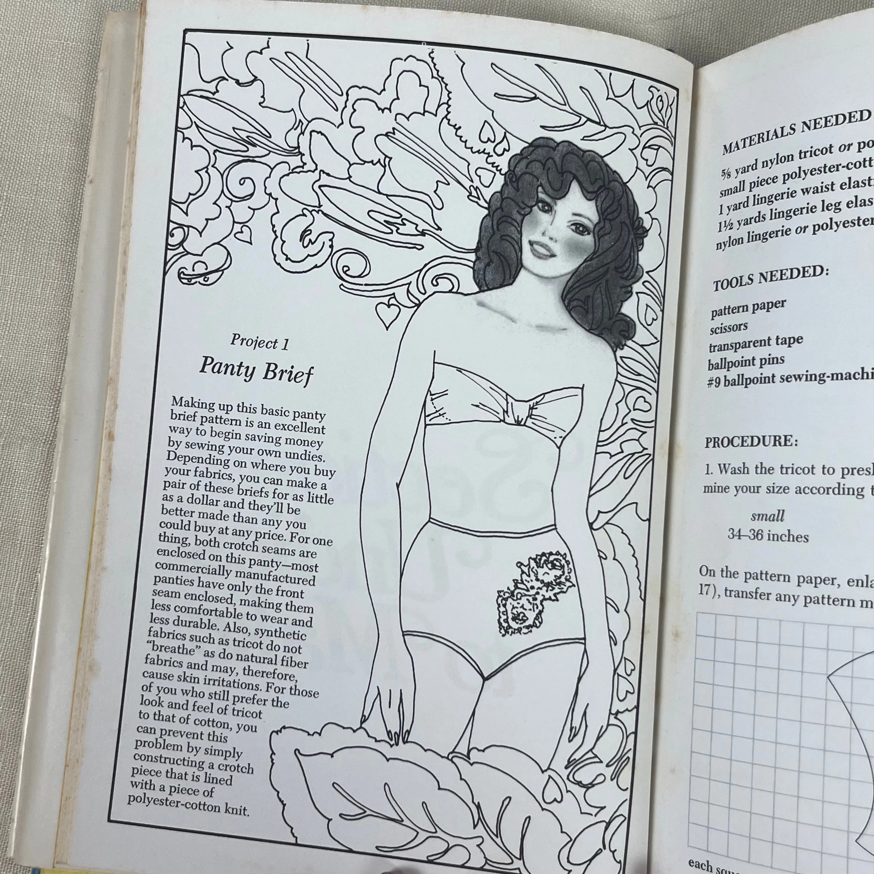 1970’s The Undies Book; An easy step-by-step guide to making beautiful, inexpensive custom-fit underwear - Hardcover