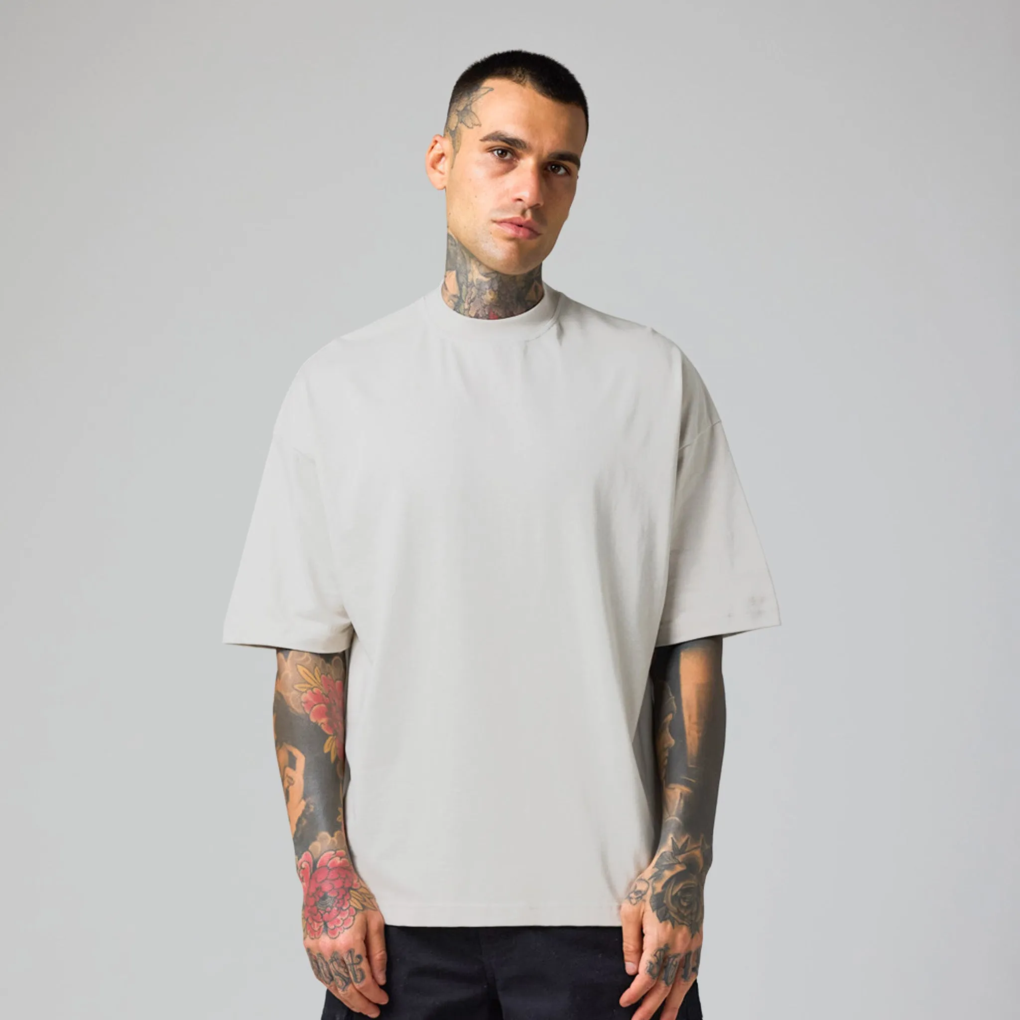 3 Pack Box Fit T-Shirt | Dark Grey Stone White