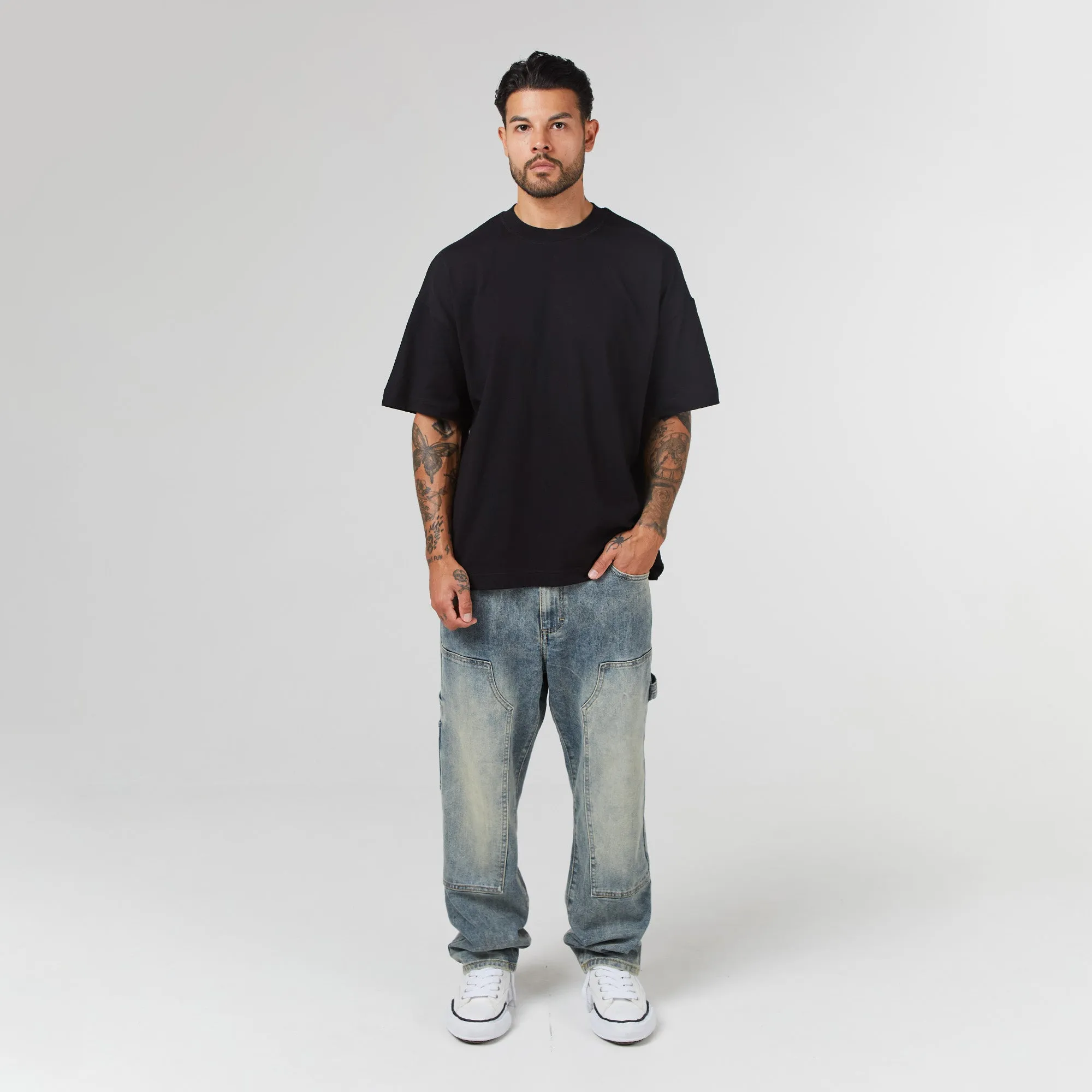 3 Pack Regular Fit T-Shirt | Black Slate White