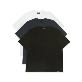 3 Pack Regular Fit T-Shirt | Black Slate White