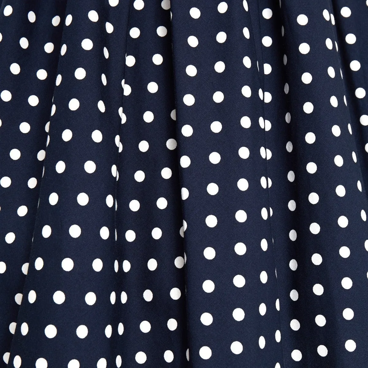 Annie Retro Polka Dot Dress in Navy Blue