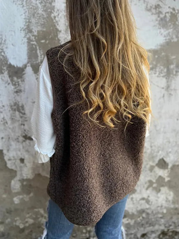 Autumn Fleece Vest Cozy Layer