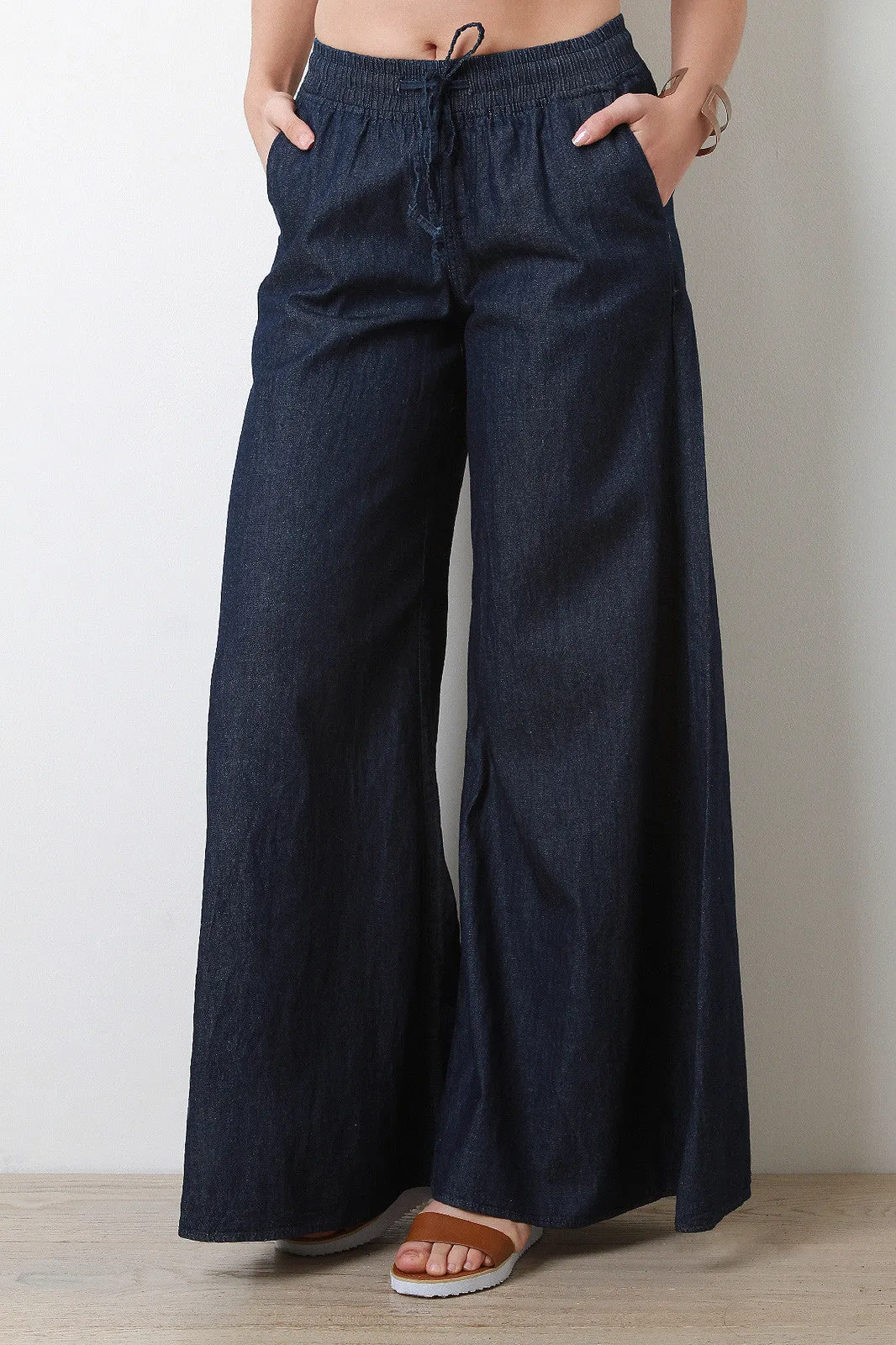 Bell Bottom Elasticized Waist Jeans