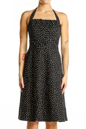 Black Polka Dot Halter Dress