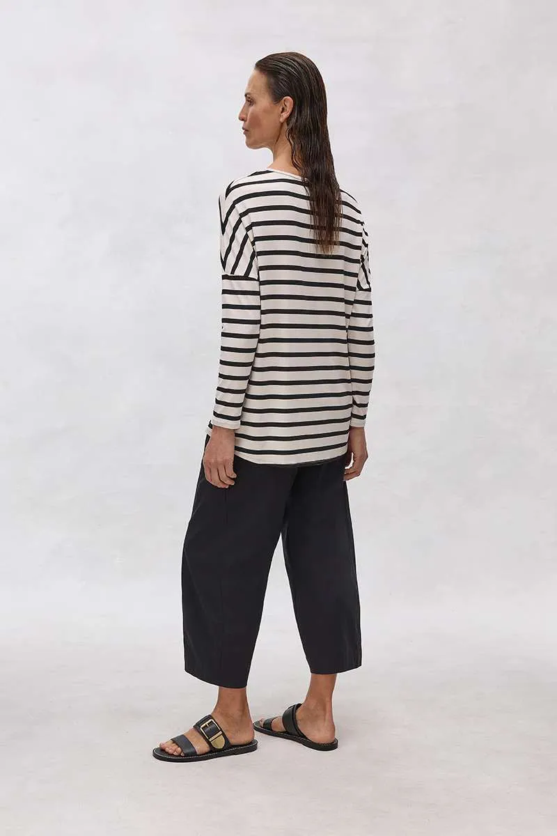 Boat Sweater in Bisque/Black F532 2817 by Mela Purdie