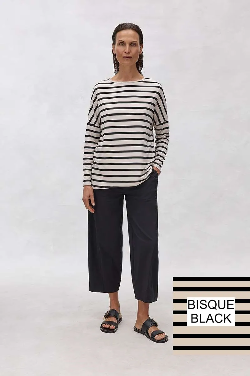 Boat Sweater in Bisque/Black F532 2817 by Mela Purdie