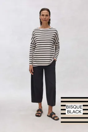 Boat Sweater in Bisque/Black F532 2817 by Mela Purdie