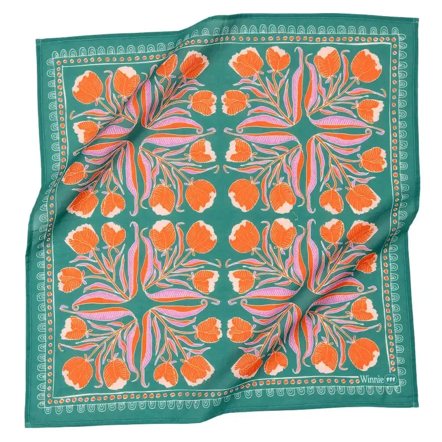 Colorful Screen Printed Bandanas