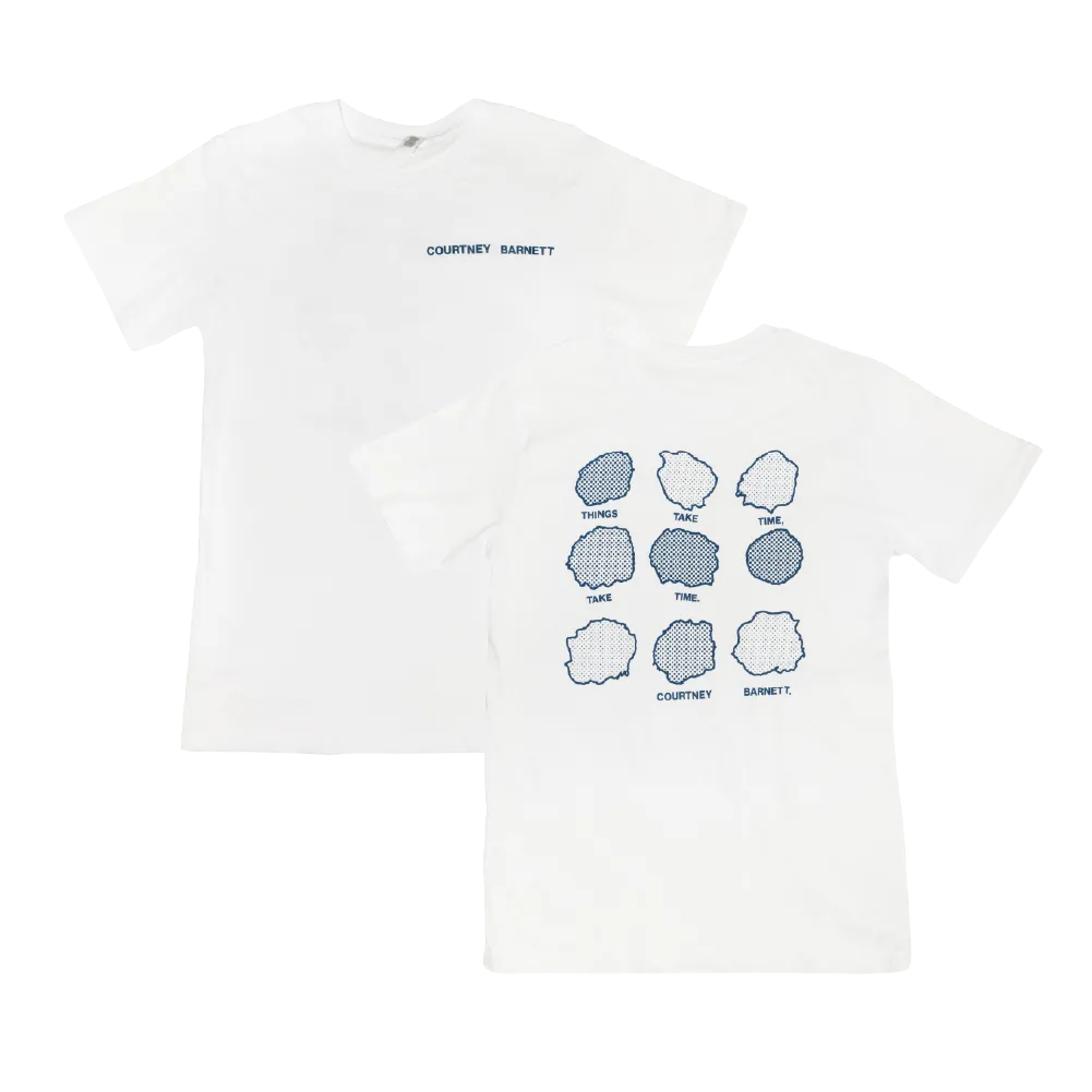 Courtney Barnett / 'Things Take Time' Monochrome White T Shirt