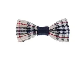 Dog Hair Bows-Tan Plaid Bow Tie