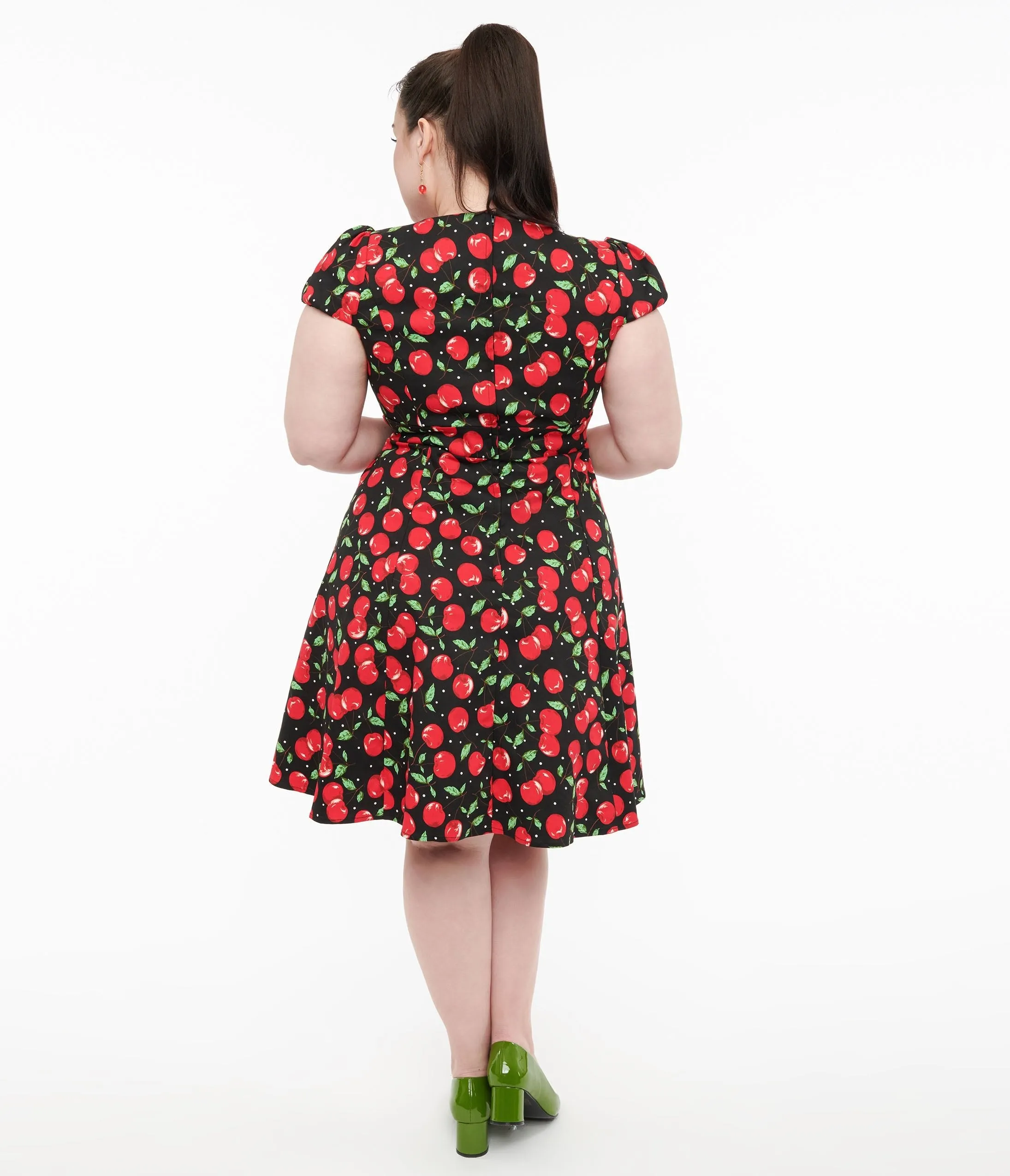 Dolly & Dotty 1950s Black Cherry Swing Dress