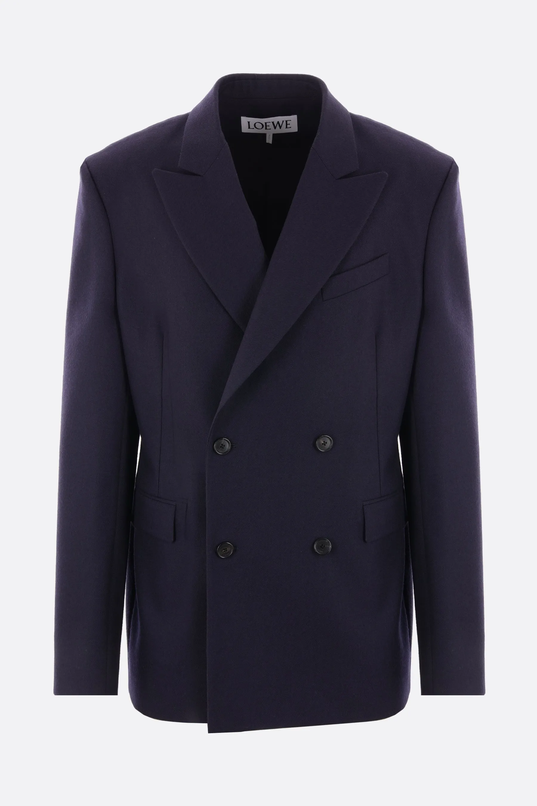 Double-breasted Structured Wool Jacket