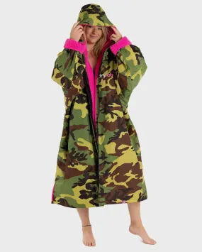 Dryrobe Advance LONG Sleeve Changing Robe V3 - Camo / Pink