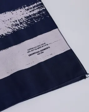 Engineered Garments Printed Bandana Stripe Navy