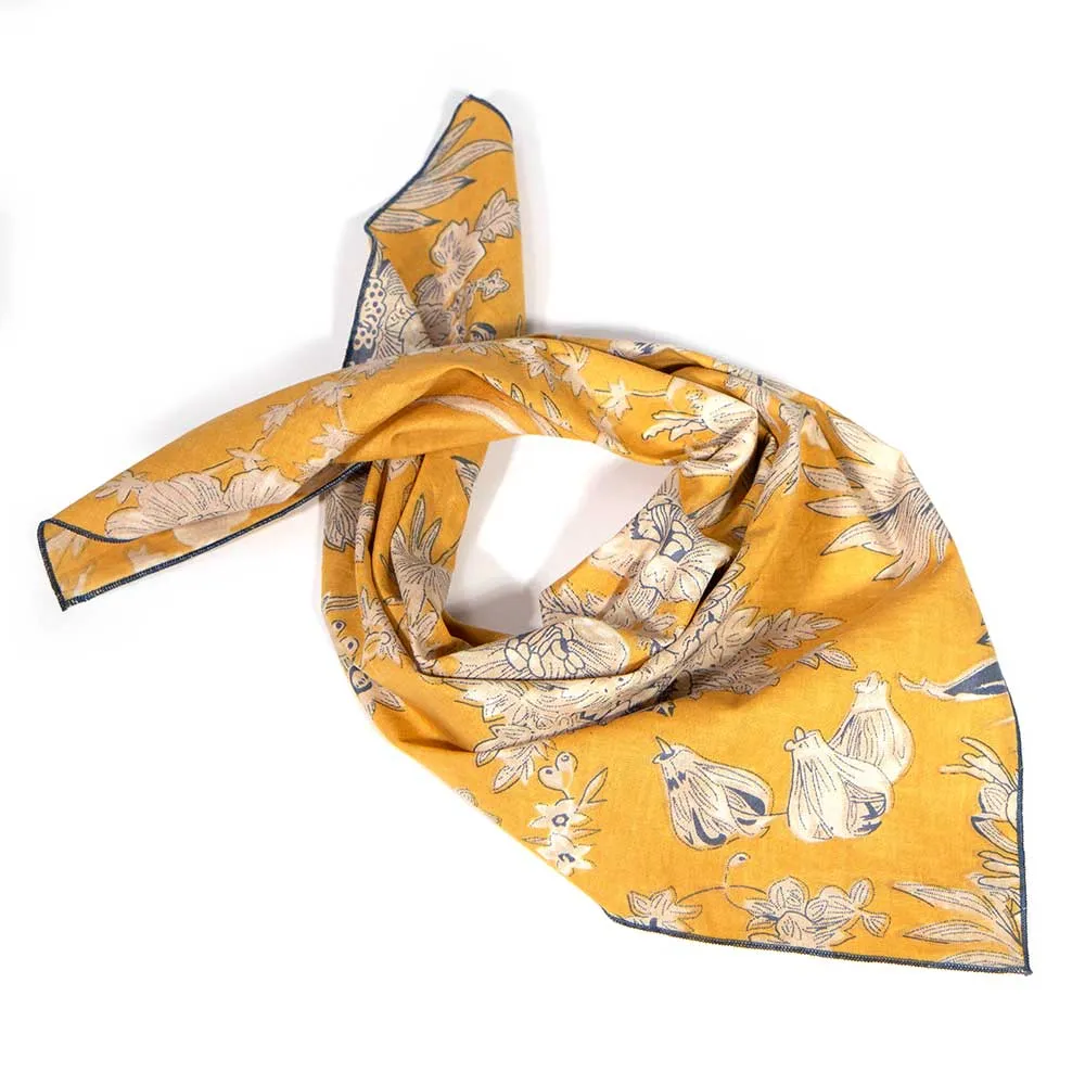 Floral Print Vegetable Dye Bandana