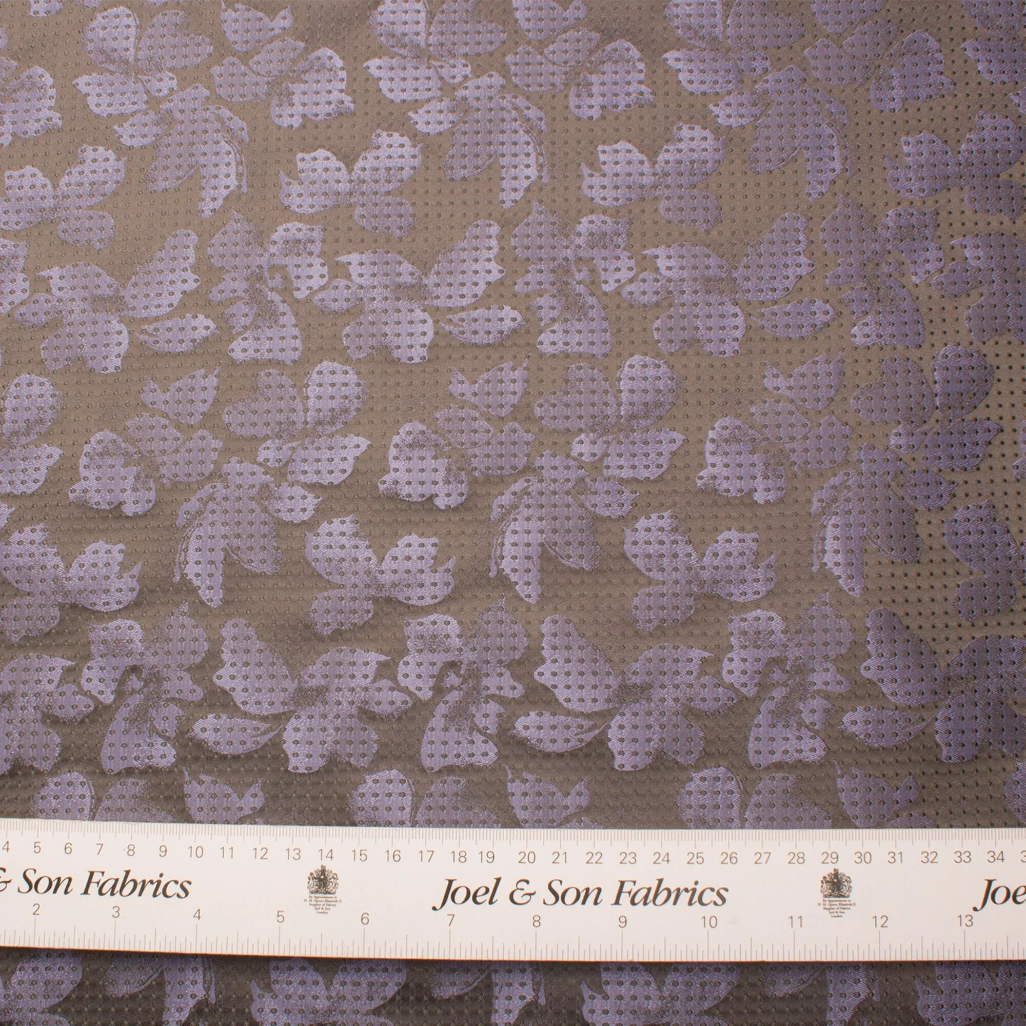 Grey/Lilac Flower Spot Jacquard