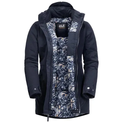 Jack Wolfskin Ladies Wildwood Jacket Midnight Blue