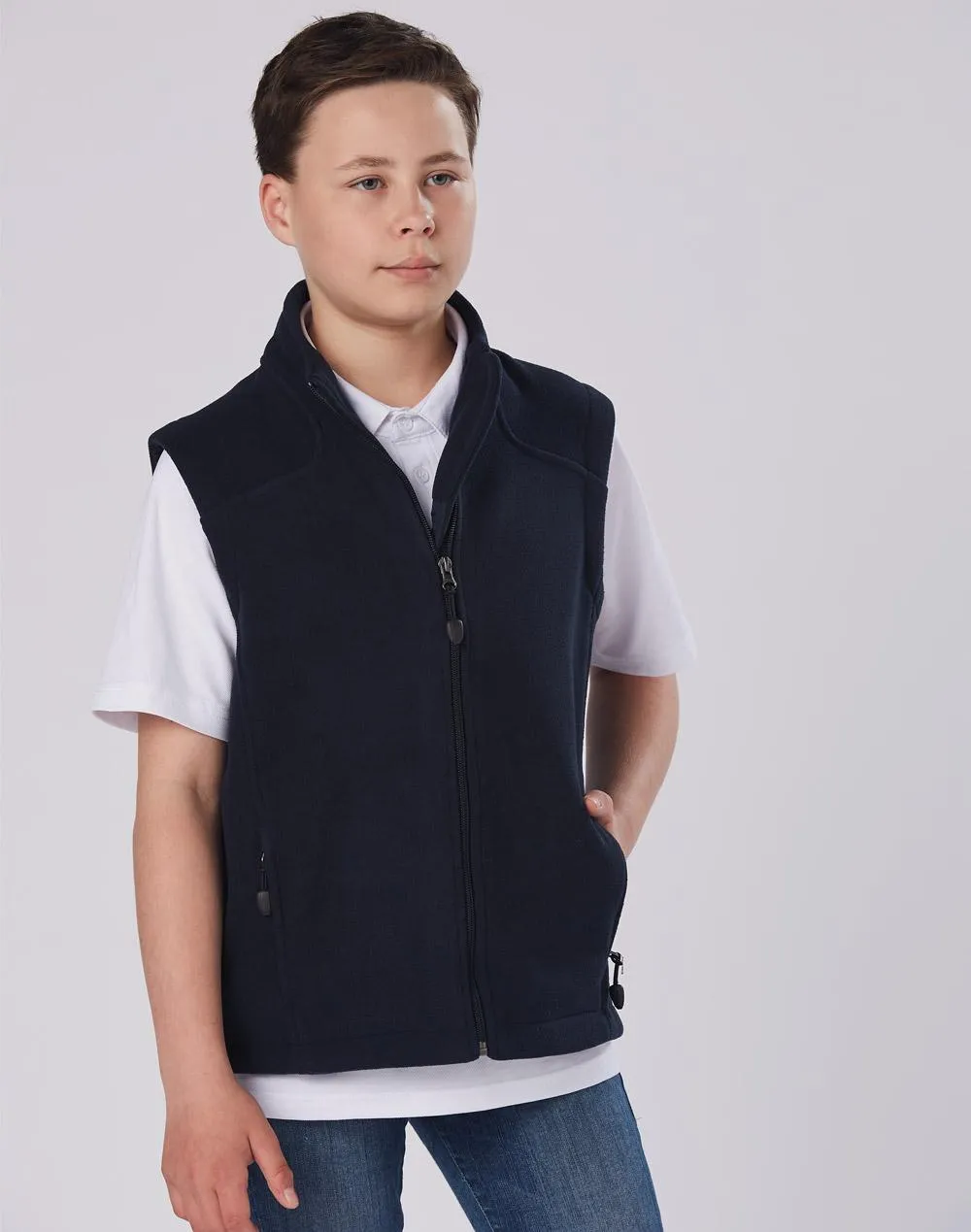 Kids' Bonded Polar Fleece Vest - PF09K