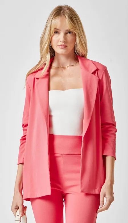 Magic 3/4 Sleeve Blazer - Spring Strawberry