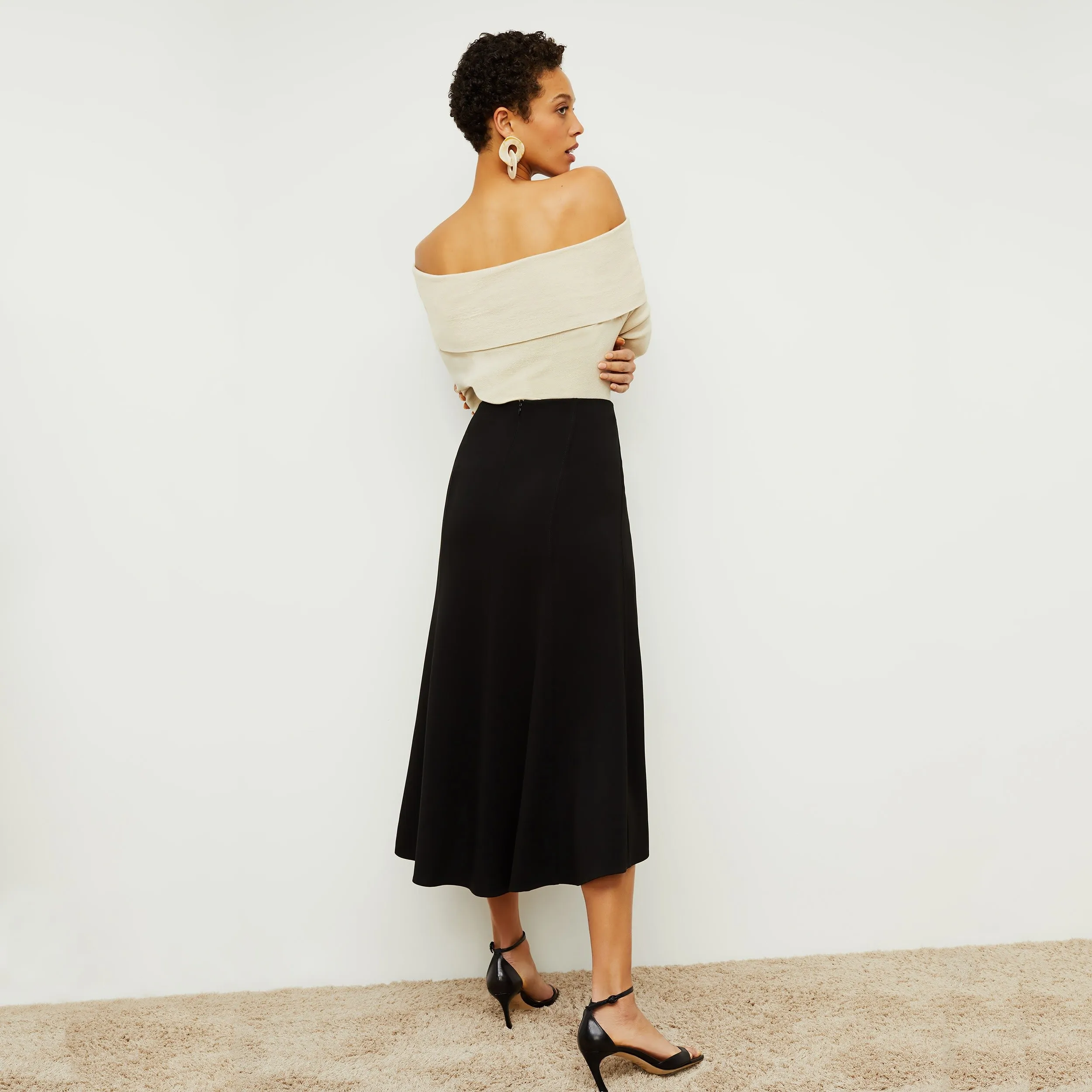 Melrose Skirt - Crepe :: Black