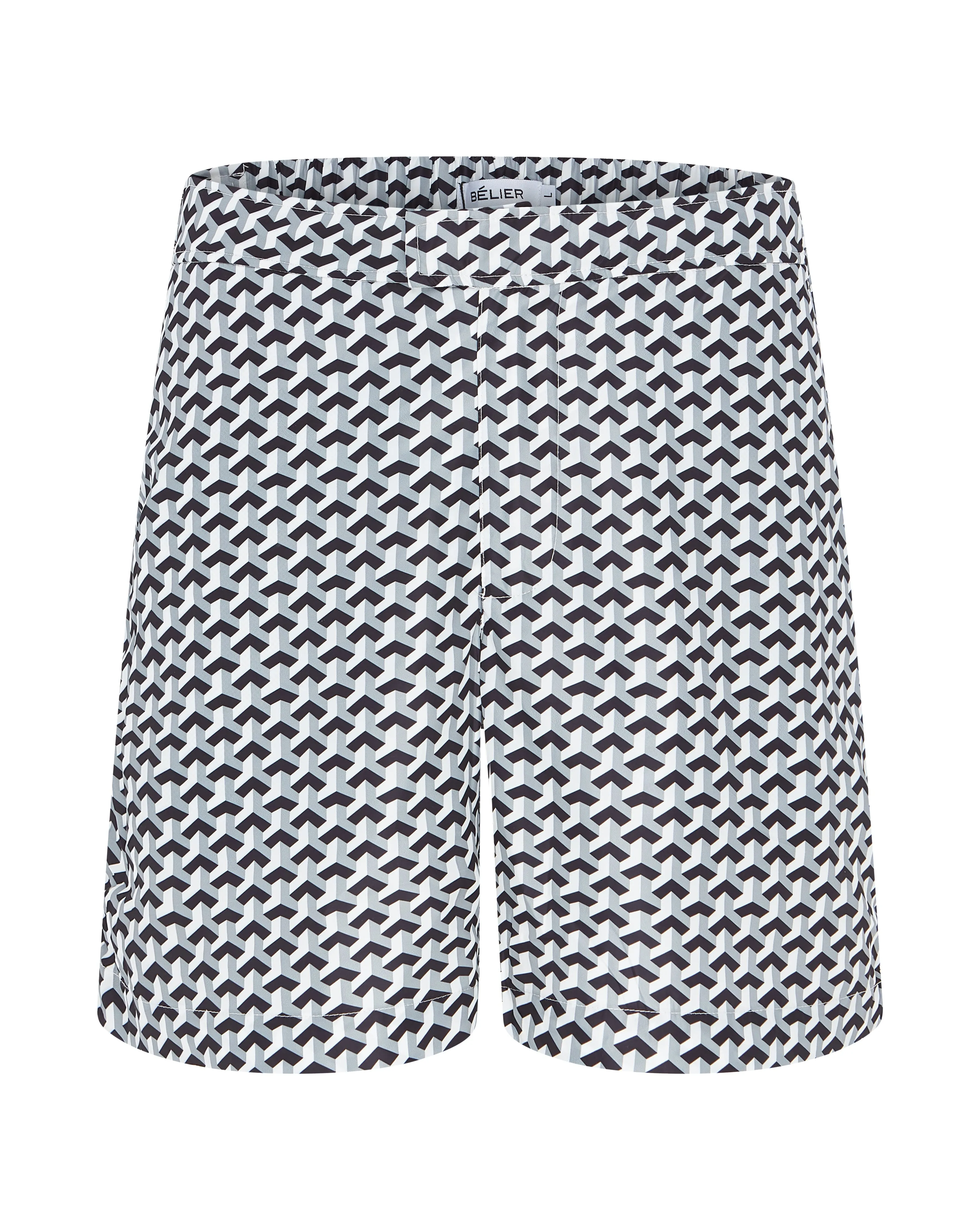 Monochrome Illusion Print Swim Short