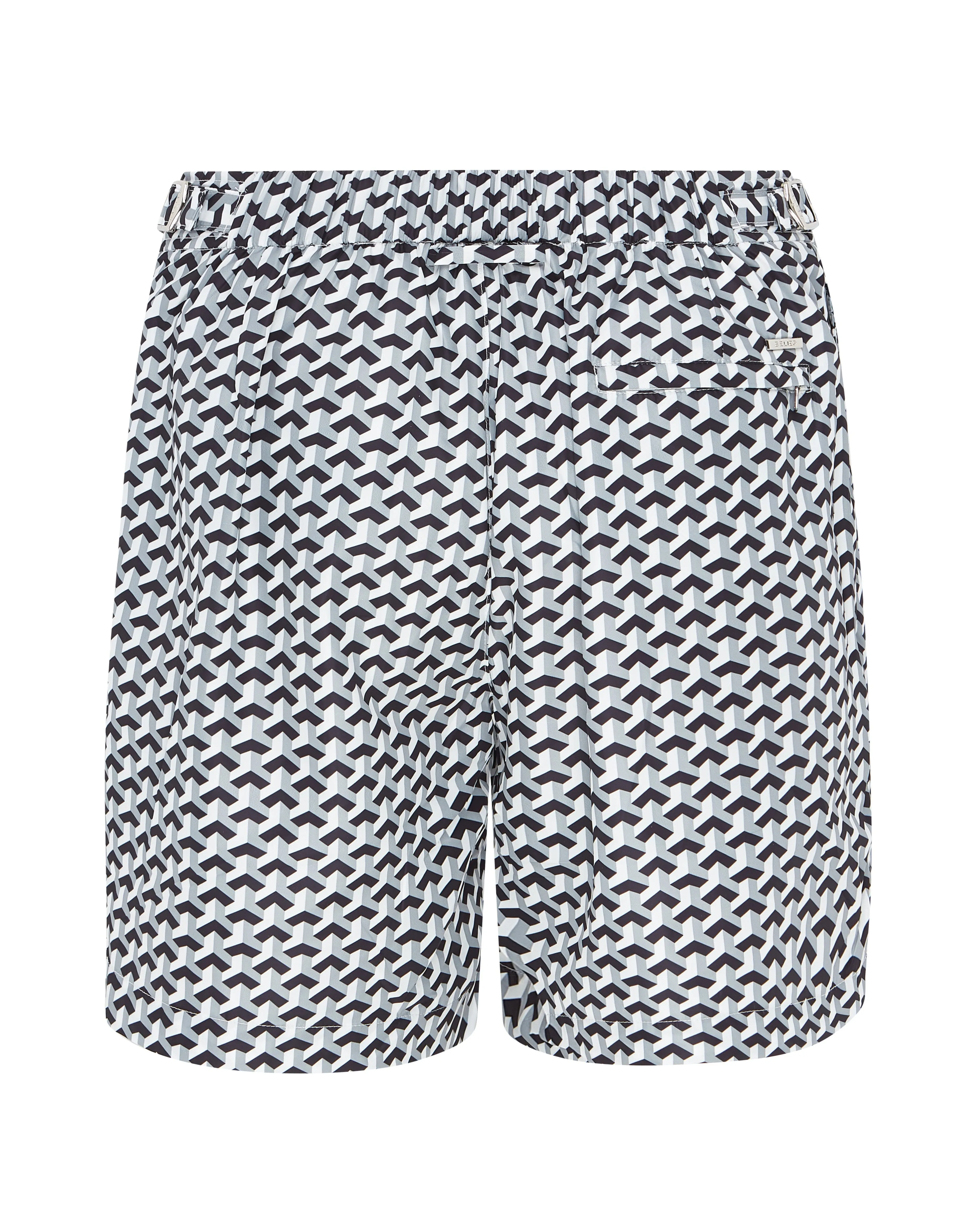 Monochrome Illusion Print Swim Short