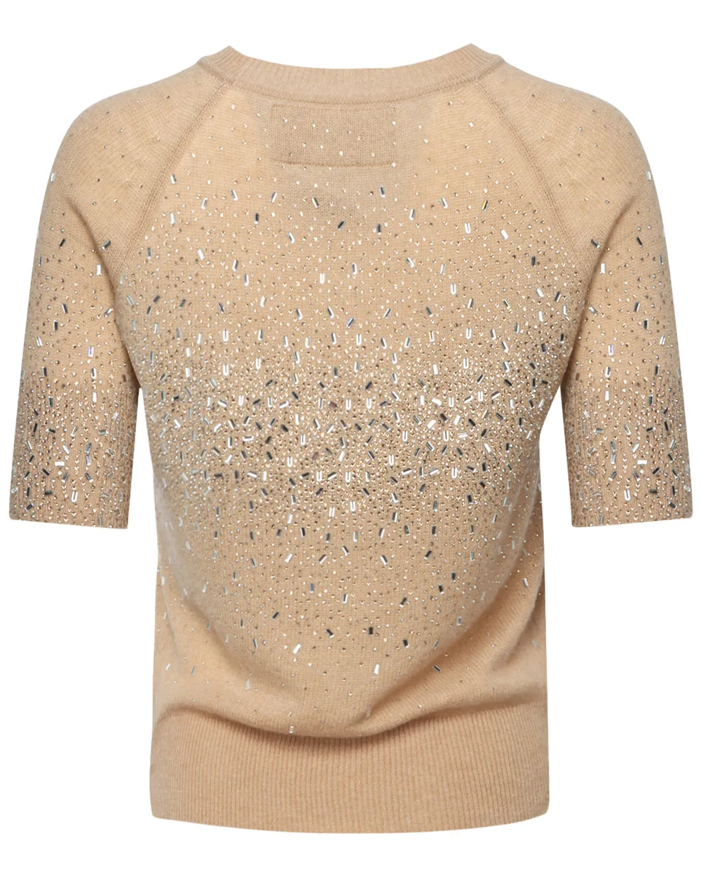 Novelle Crystal Embellished Short Sleeve Sweater