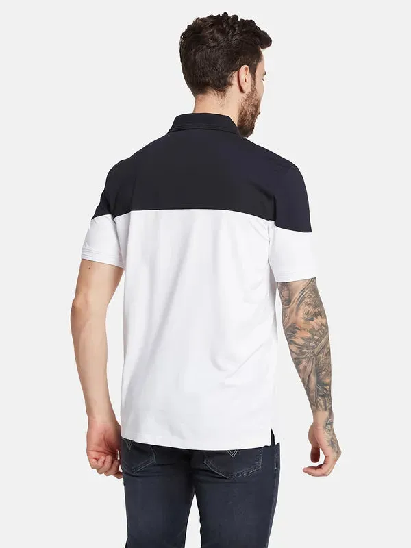 Octave Ss24 Men Polo Collar Monochrome T-Shirt