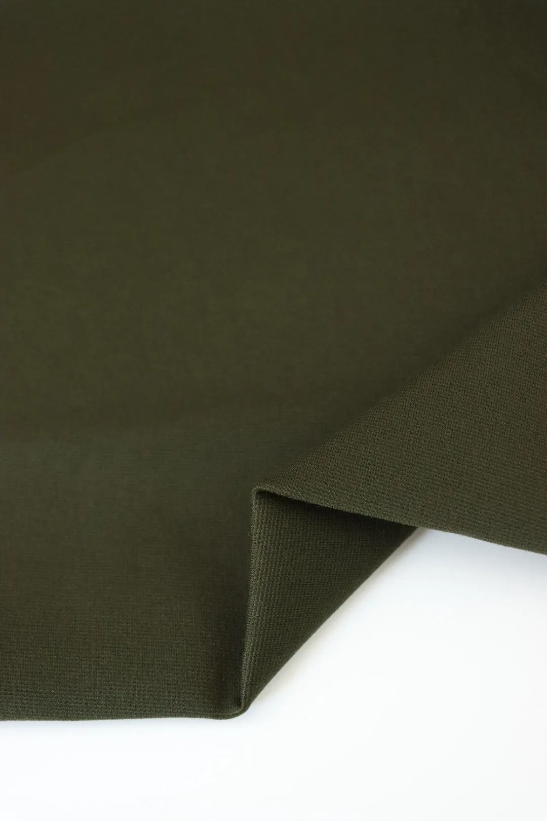 Olive Viscose Nylon Ponte