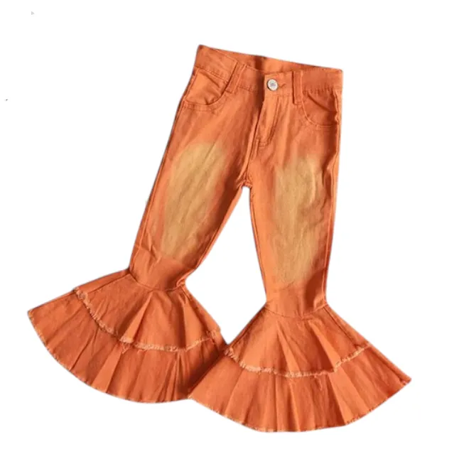 Orange Bell Bottom Jeans