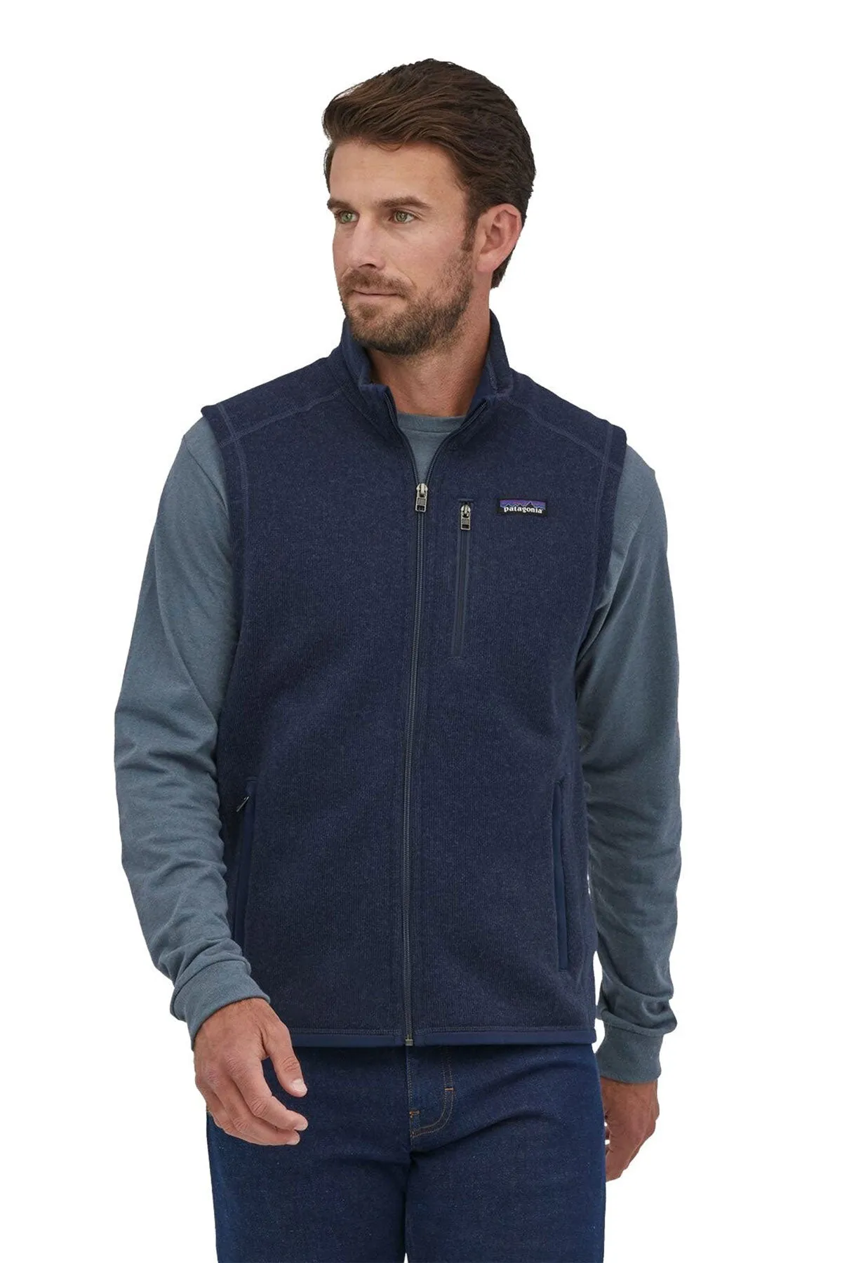 Patagonia Mens Better Sweater Fleece Customized Vests, New Navy