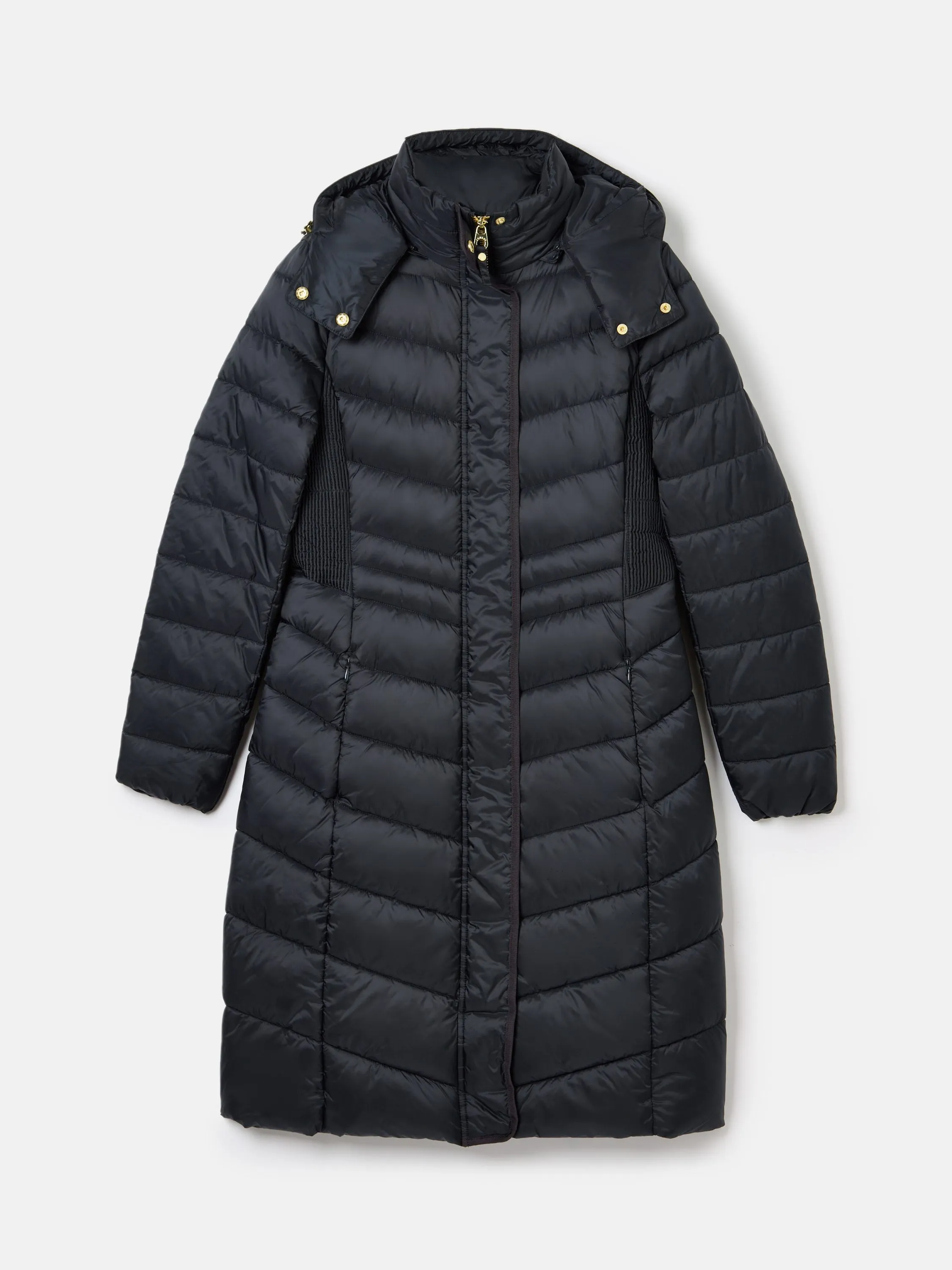 Pembury Navy Showerproof Longline Padded Coat With Hood