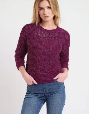 Plum Crewneck Sweater