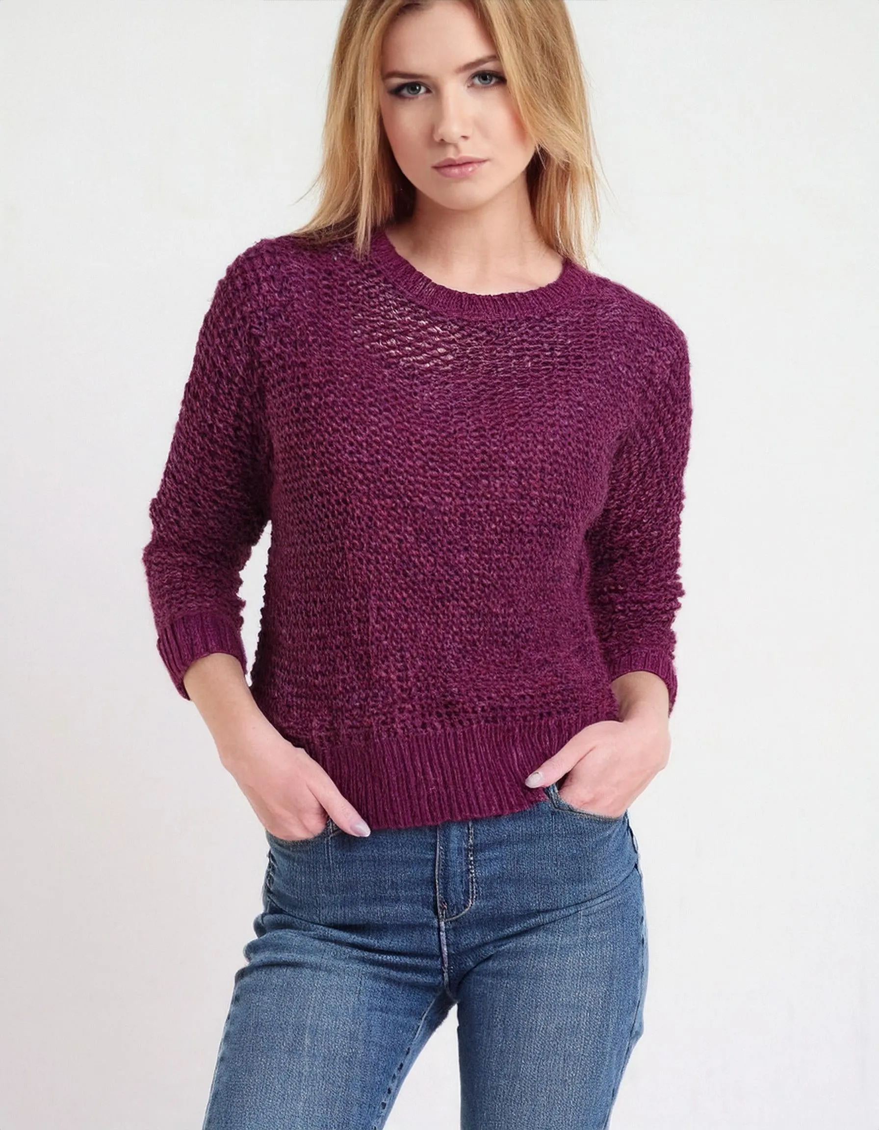 Plum Crewneck Sweater