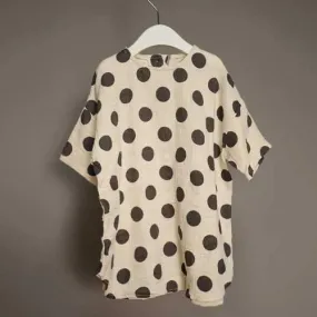 Polka Dot Pattern Girls Dress For 1Y-7Y