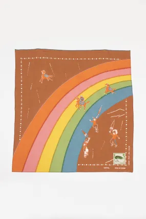 Rainbow and Horses Printed Bandana Gold