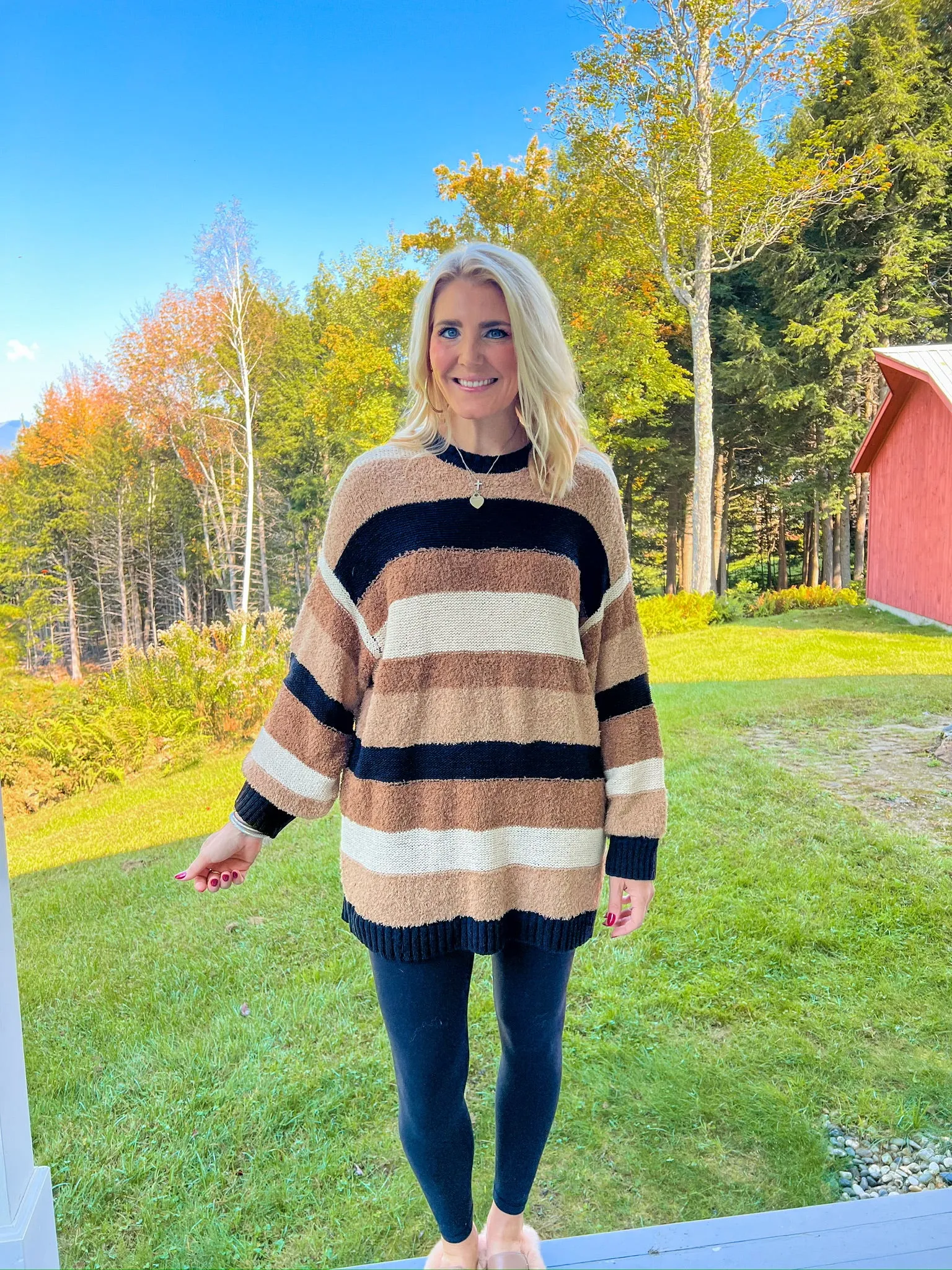 Timothy Tunic Sweater - Neutral Multi Stripe