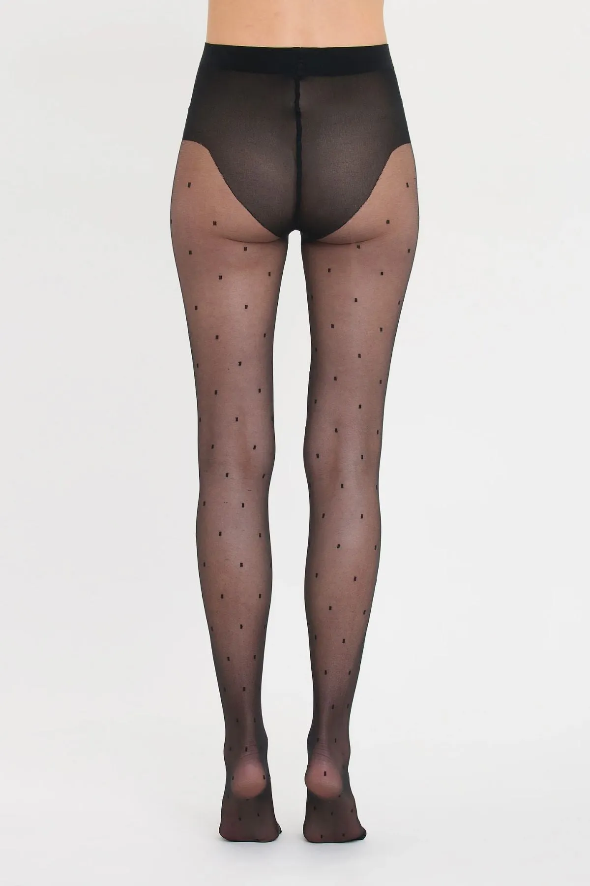 Victoria Beckham Rectangle Polka Dot Tights - Black