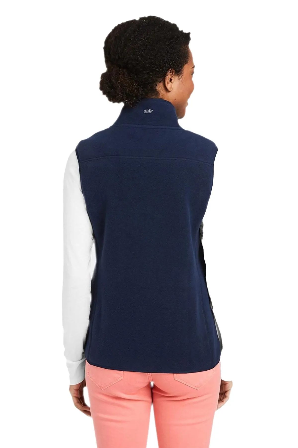 Vineyard Vines Custom Ladies Harbor Fleece Vests, Vineyard Navy