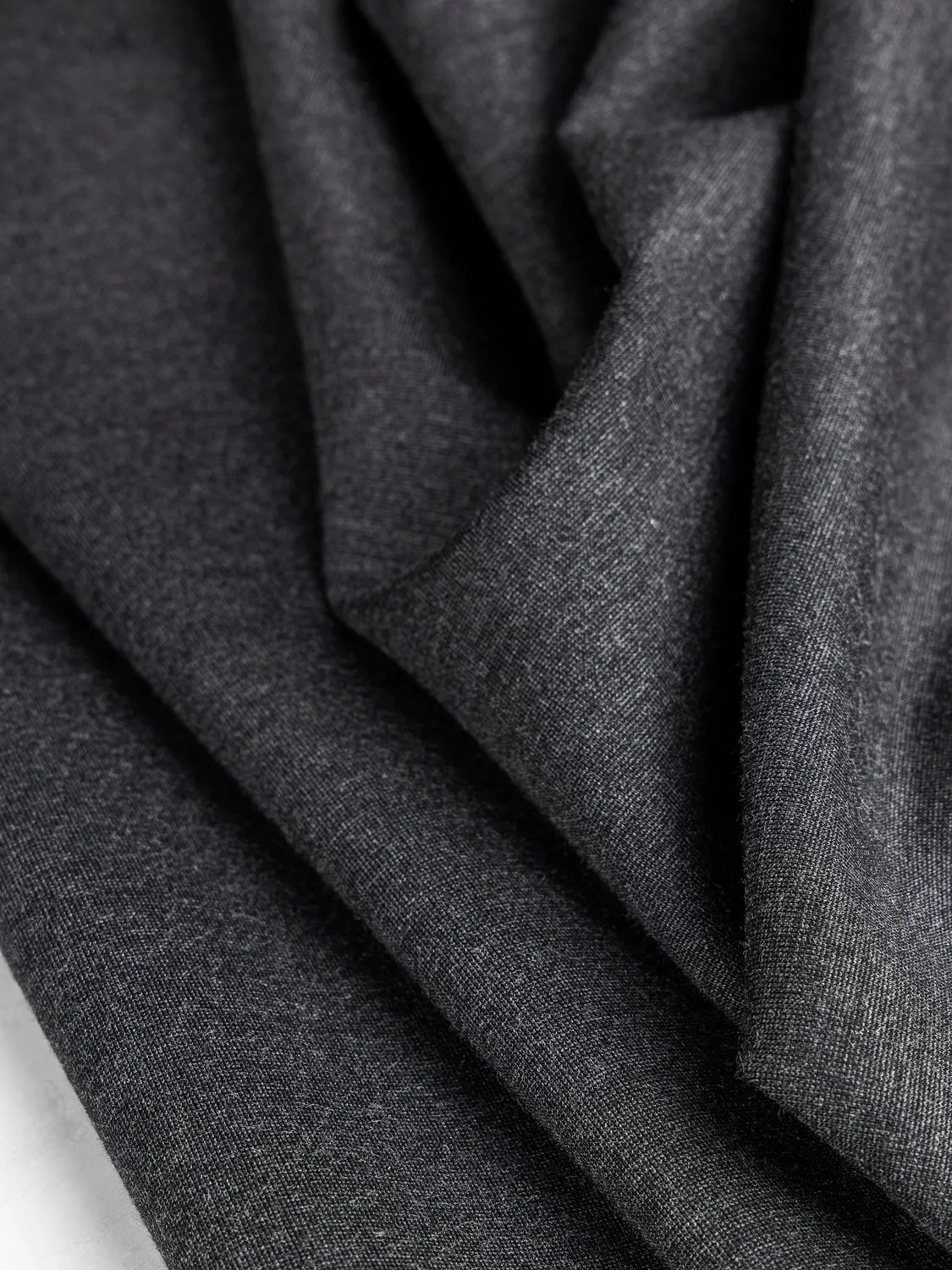 Viscose Ponte Knit - Charcoal Mix - Swatch